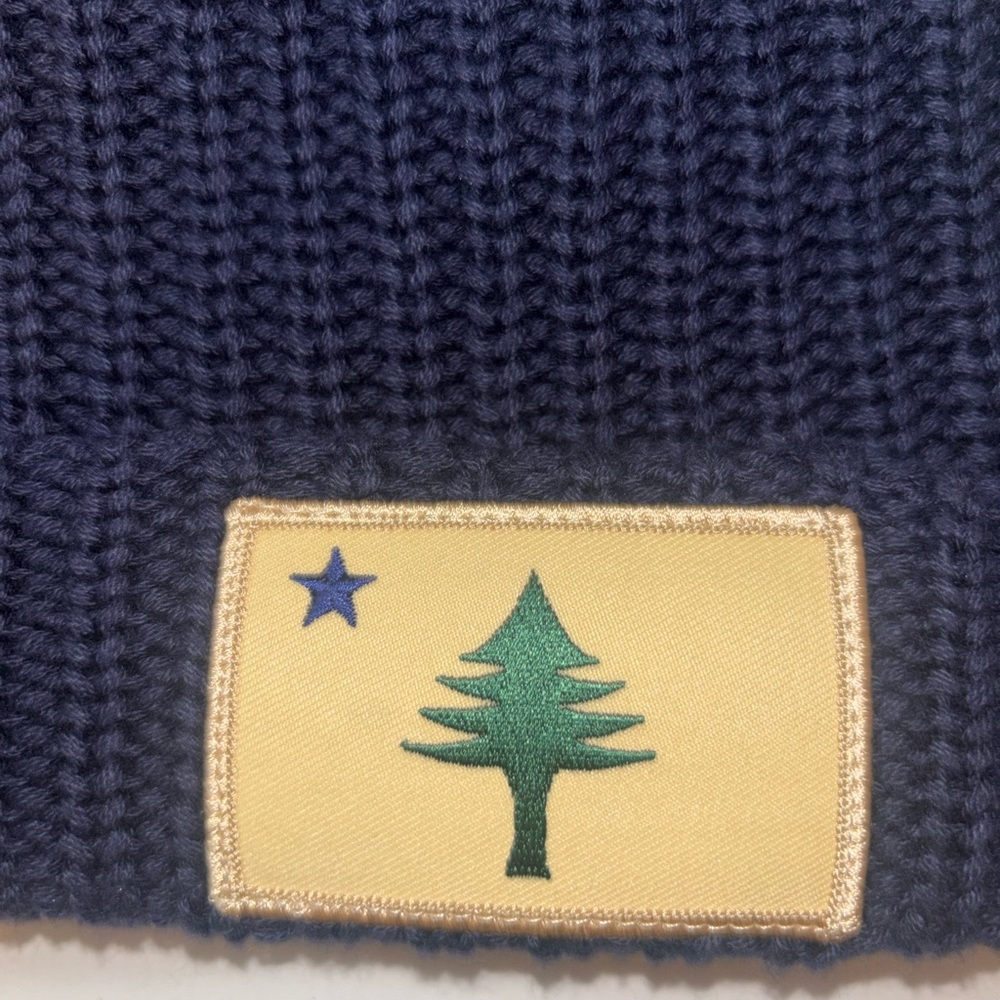Original Maine State Flag Beanie - 1901 Vintage Patch - Navy Knit Hat - NWOT - Picture 2 of 5